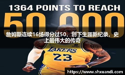 詹姆斯连续16场得分过50，创下生涯新纪录，史上最伟大的传奇